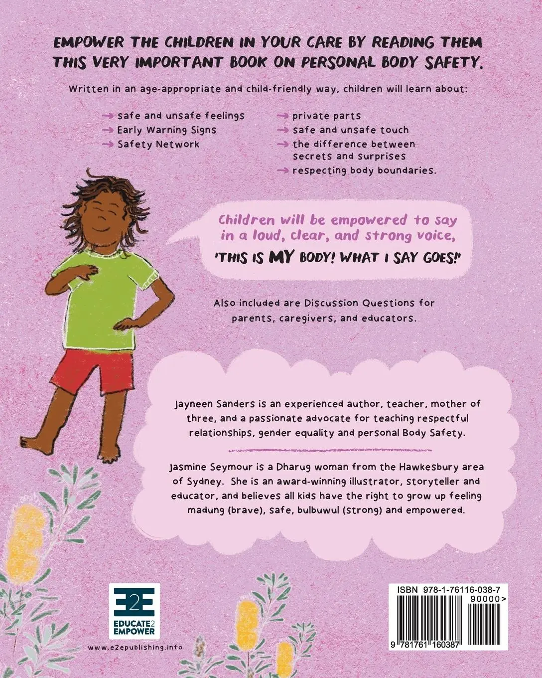 Rückseite: 9781761160387 | My Body! What I Say Goes! Kiah's Edition | Jayneen Sanders | Buch