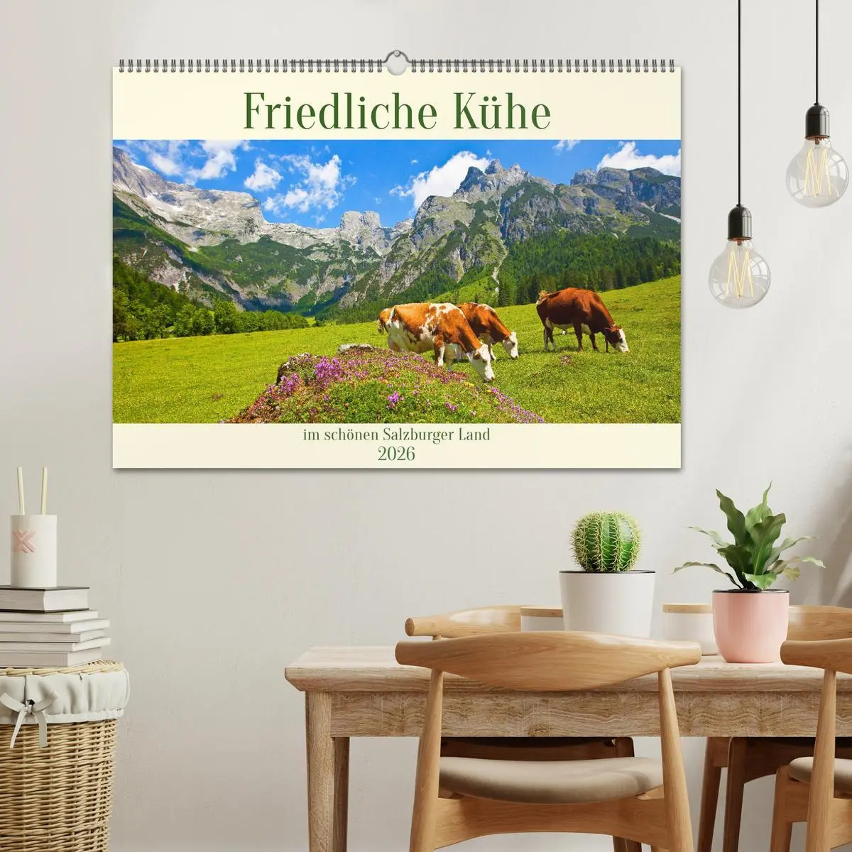 Bild: 9783457270387 | Friedliche Kühe (Wandkalender 2026 DIN A2 quer), CALVENDO...