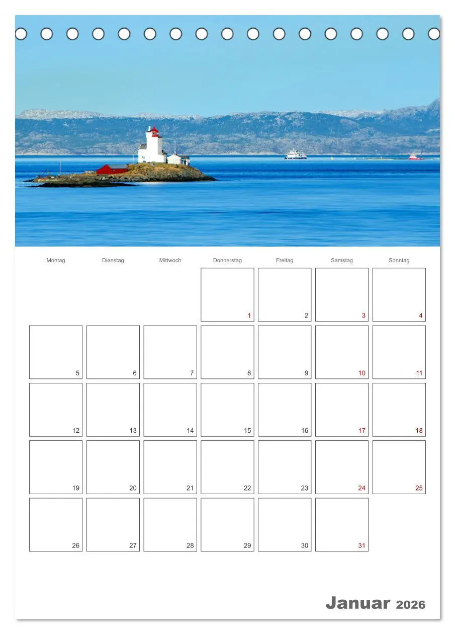 Bild: 9783516360387 | Die Küste Norwegens - Terminplaner (Tischkalender 2026 DIN A5...