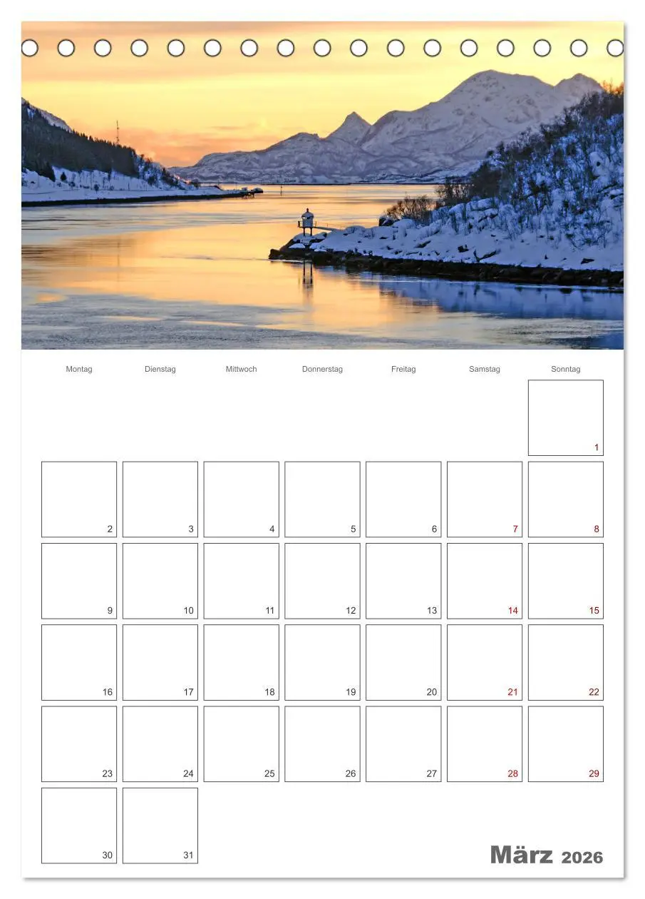 Bild: 9783516360387 | Die Küste Norwegens - Terminplaner (Tischkalender 2026 DIN A5...