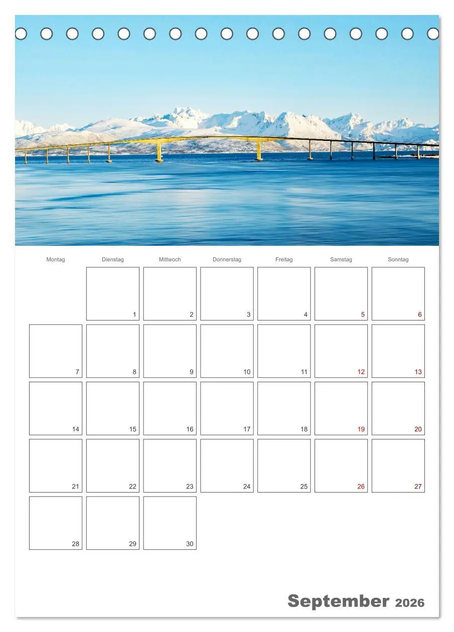 Bild: 9783516360387 | Die Küste Norwegens - Terminplaner (Tischkalender 2026 DIN A5...