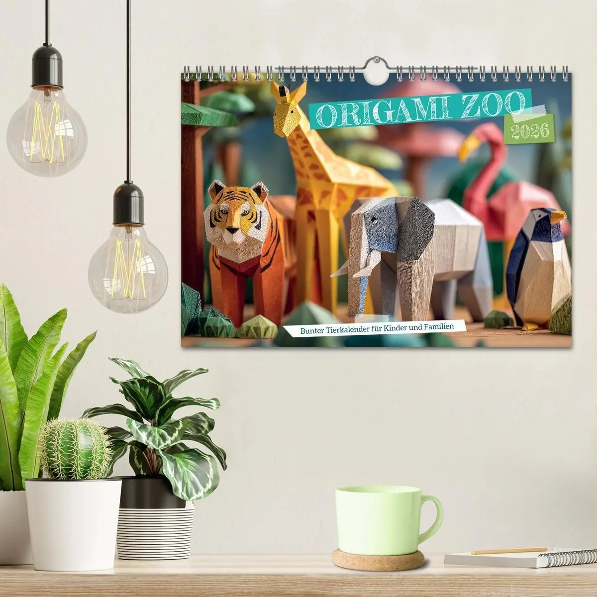Bild: 9783516670387 | Origami Zoo - Bunter Tierkalender für Kinder und Familien...