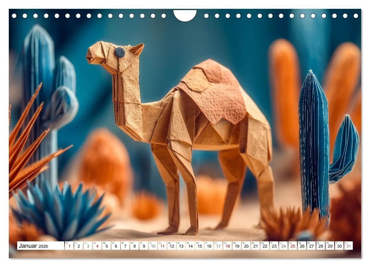 Bild: 9783516670387 | Origami Zoo - Bunter Tierkalender für Kinder und Familien...
