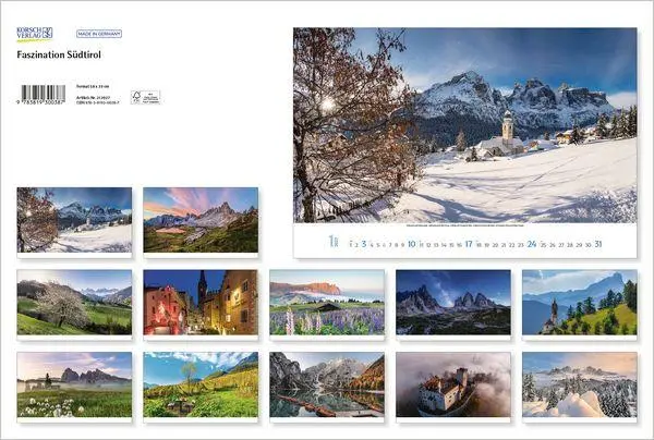 Bild: 9783819300387 | Faszination Südtirol 2027 | Verlag Korsch | Kalender | 14 S. | Deutsch