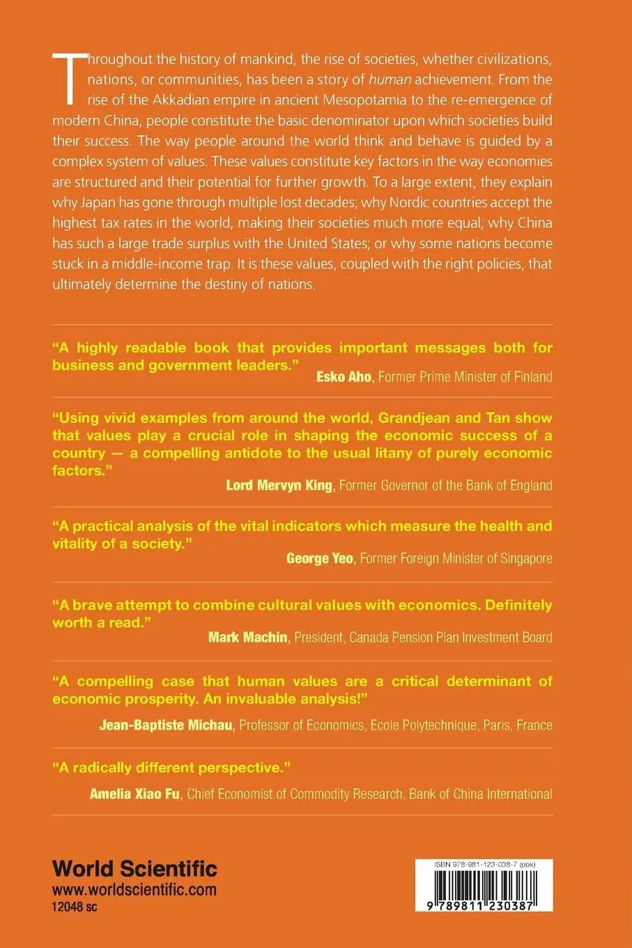 Rückseite: 9789811230387 | VALUES AT THE CORE | Chin Hwee Tan &amp; Thomas Grandjean | Taschenbuch