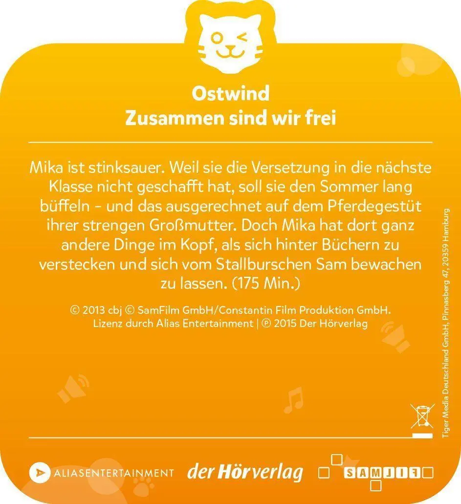 Bild: 4260535480487 | tigercard - Ostwind 1: Zusammen sind wir frei - Die Lesung | Deutsch