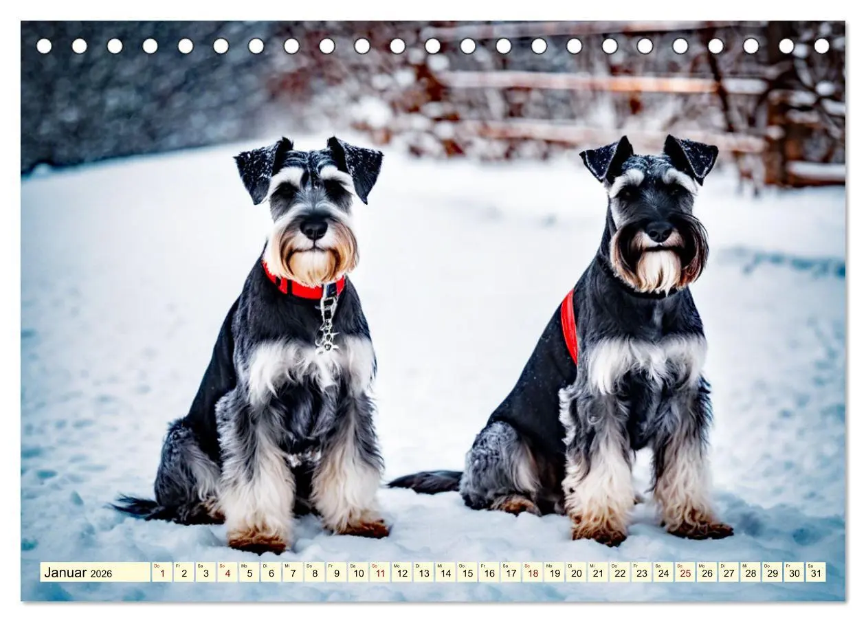 Bild: 9783457400487 | Schnauzer - vielseitige Allrounder (Tischkalender 2026 DIN A5...