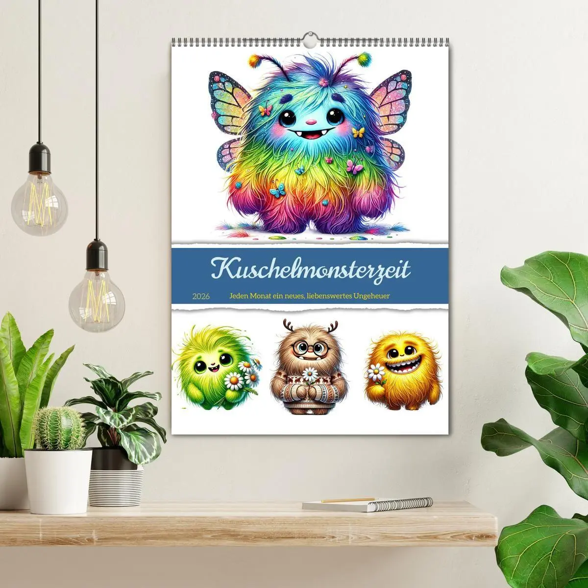 Bild: 9783516660487 | Kuschelmonsterzeit (Wandkalender 2026 DIN A2 hoch), CALVENDO...