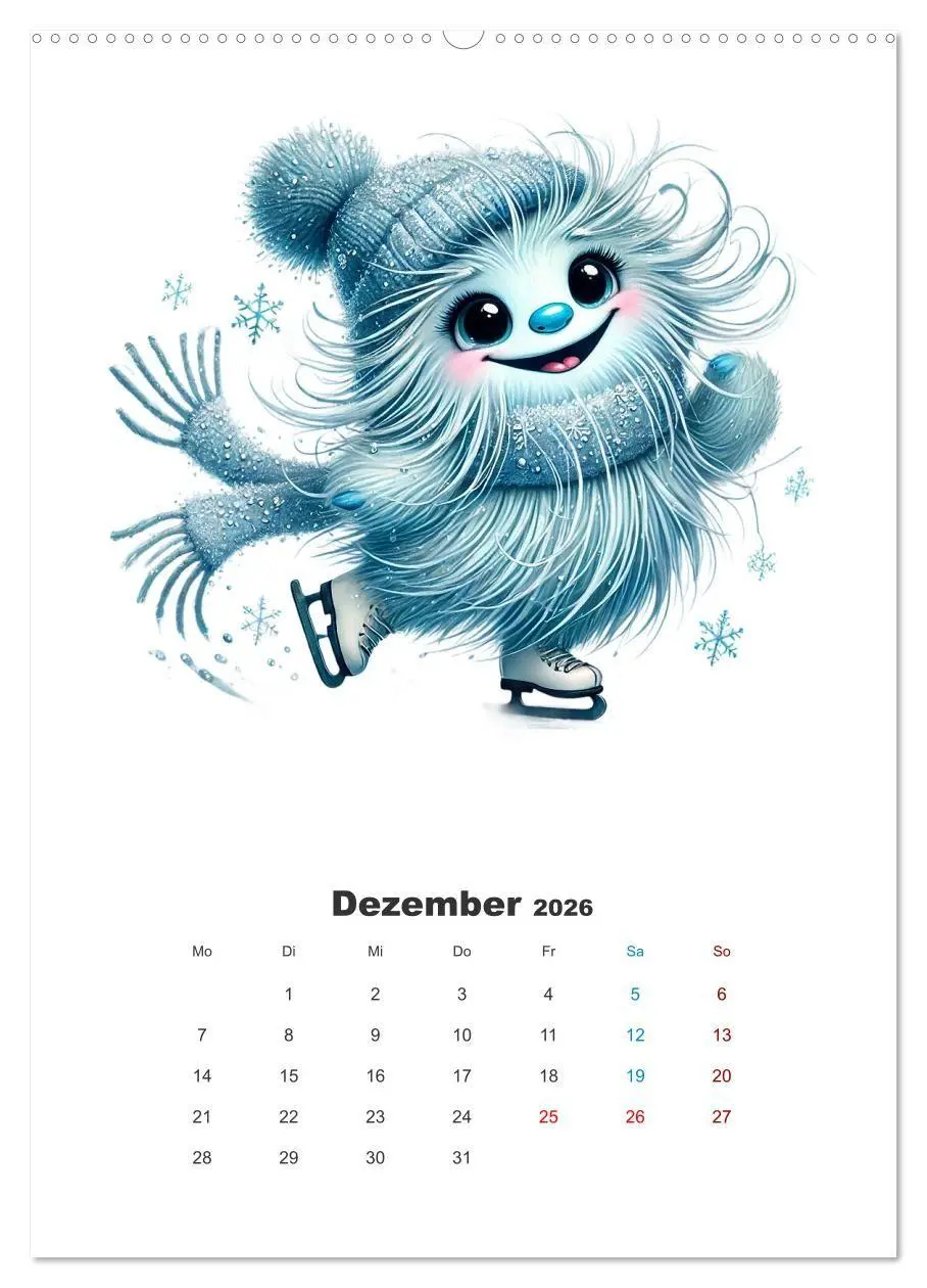 Bild: 9783516660487 | Kuschelmonsterzeit (Wandkalender 2026 DIN A2 hoch), CALVENDO...