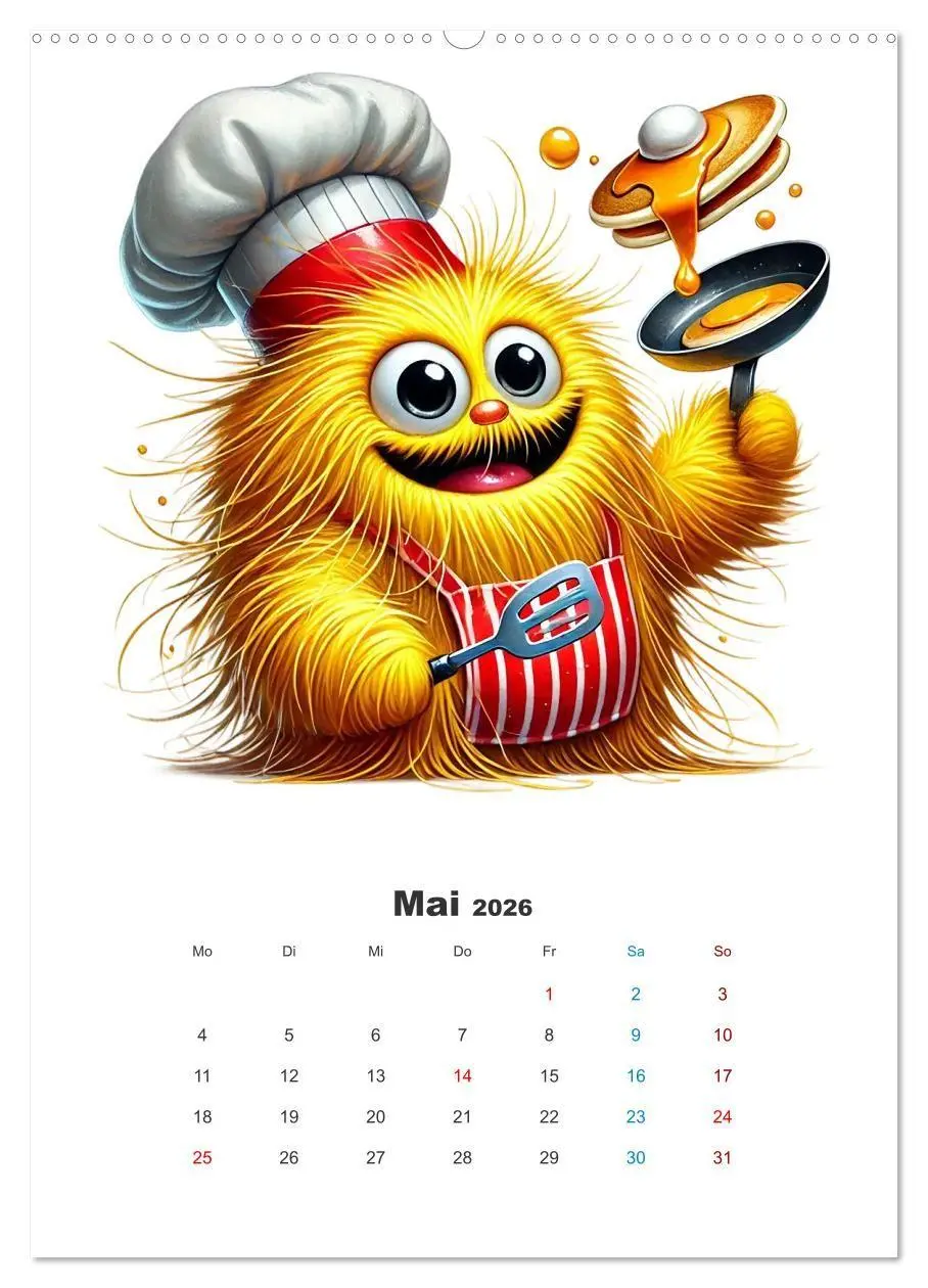 Bild: 9783516660487 | Kuschelmonsterzeit (Wandkalender 2026 DIN A2 hoch), CALVENDO...