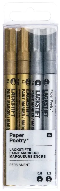 Lackmarker Set, Gold/Silber