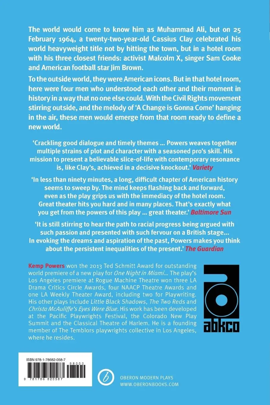 Rückseite: 9781786820587 | One Night in Miami | Kemp Powers | Taschenbuch | Englisch | 2016