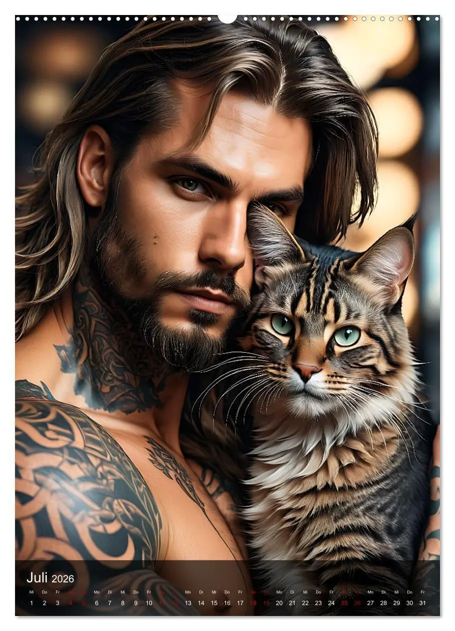 Bild: 9783516270587 | Verschmuste Kerle - Muskeln, Tattoos und Miezekatzen (hochwertiger...