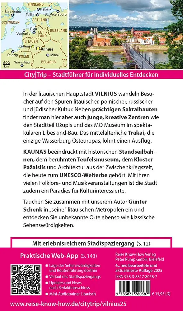Bild: 9783831780587 | Reise Know-How CityTrip Vilnius und Kaunas | Günter Schenk | Buch