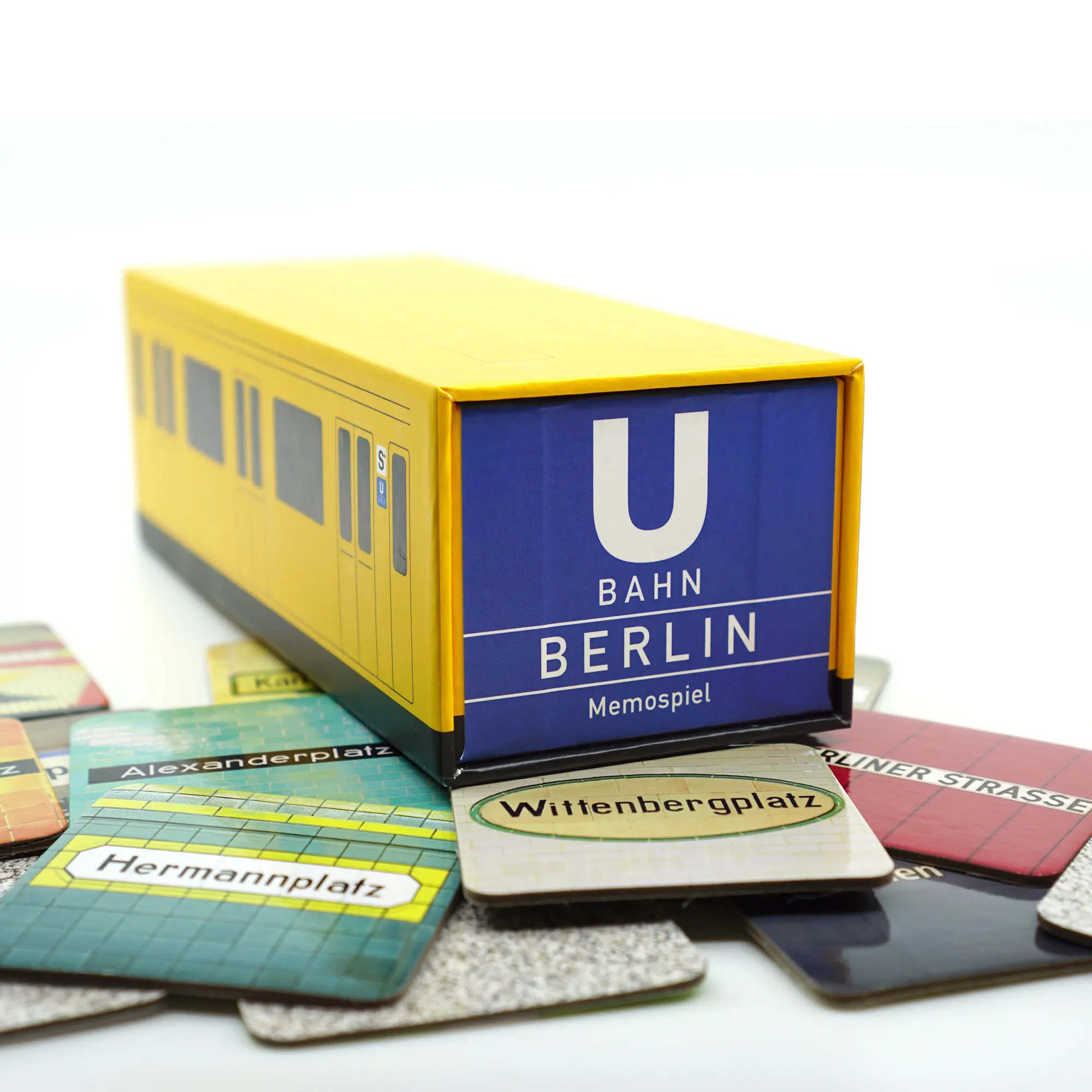 Bild: 9783949070587 | Berliner U-Bahn Memospiel | 36 Berliner U-Bahn-Stationen | Spiel