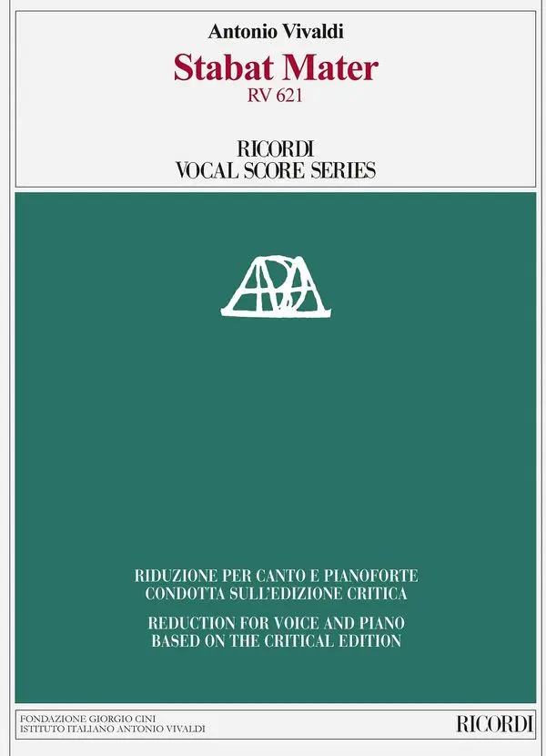 Cover: 9788881920587 | Stabat Mater RV 621 Vocal Score Based on the Critical Edition | Buch