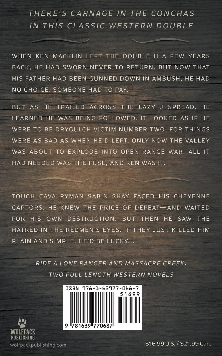 Rückseite: 9781639770687 | Ride A Lone Trail and Massacre Creek | Two Full Length Western Novels