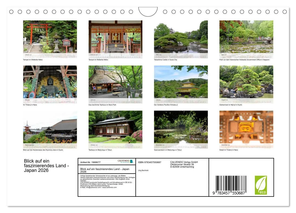 Bild: 9783457550687 | Blick auf ein faszinierendes Land - Japan 2026 (Wandkalender 2026...