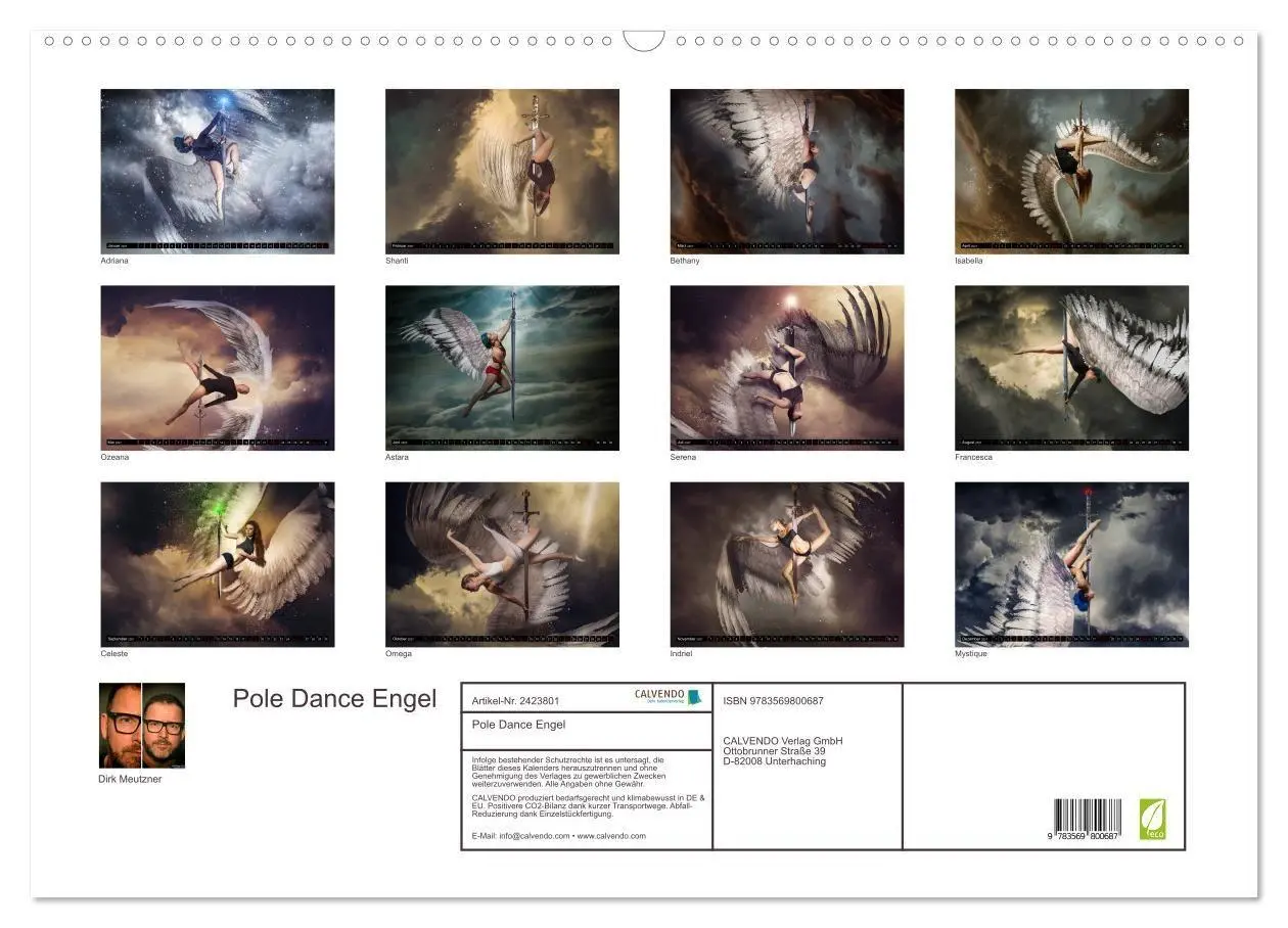 Bild: 9783569800687 | Pole Dance Engel (Wandkalender 2027 DIN A2 quer), CALVENDO...