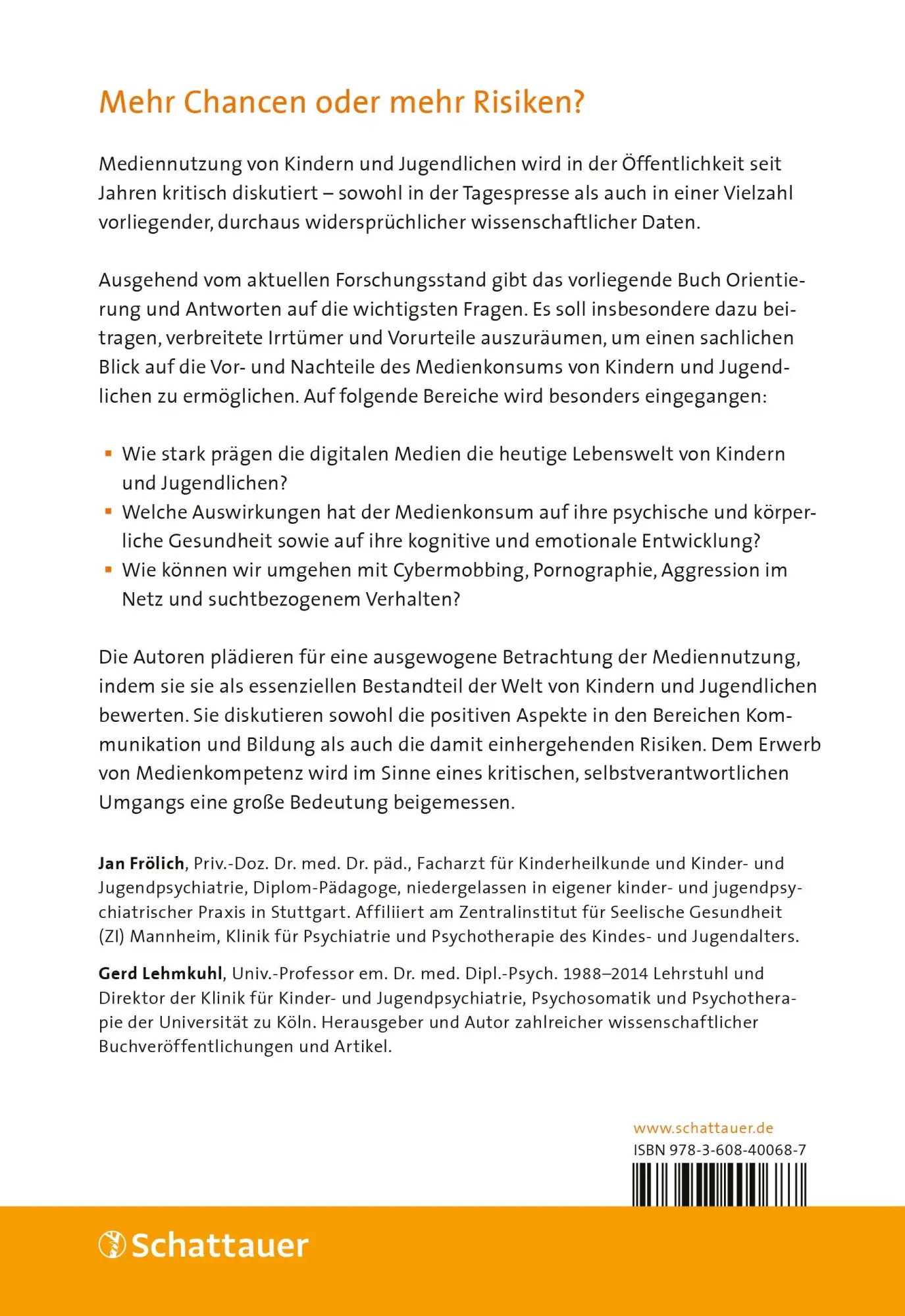 Rückseite: 9783608400687 | Medienkonsum von Kindern und Jugendlichen | Risiken und Chancen | Buch