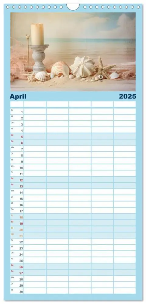 Bild: 9783457090787 | Familienplaner 2025 - Meeresträume mit 5 Spalten (Wandkalender, 21...