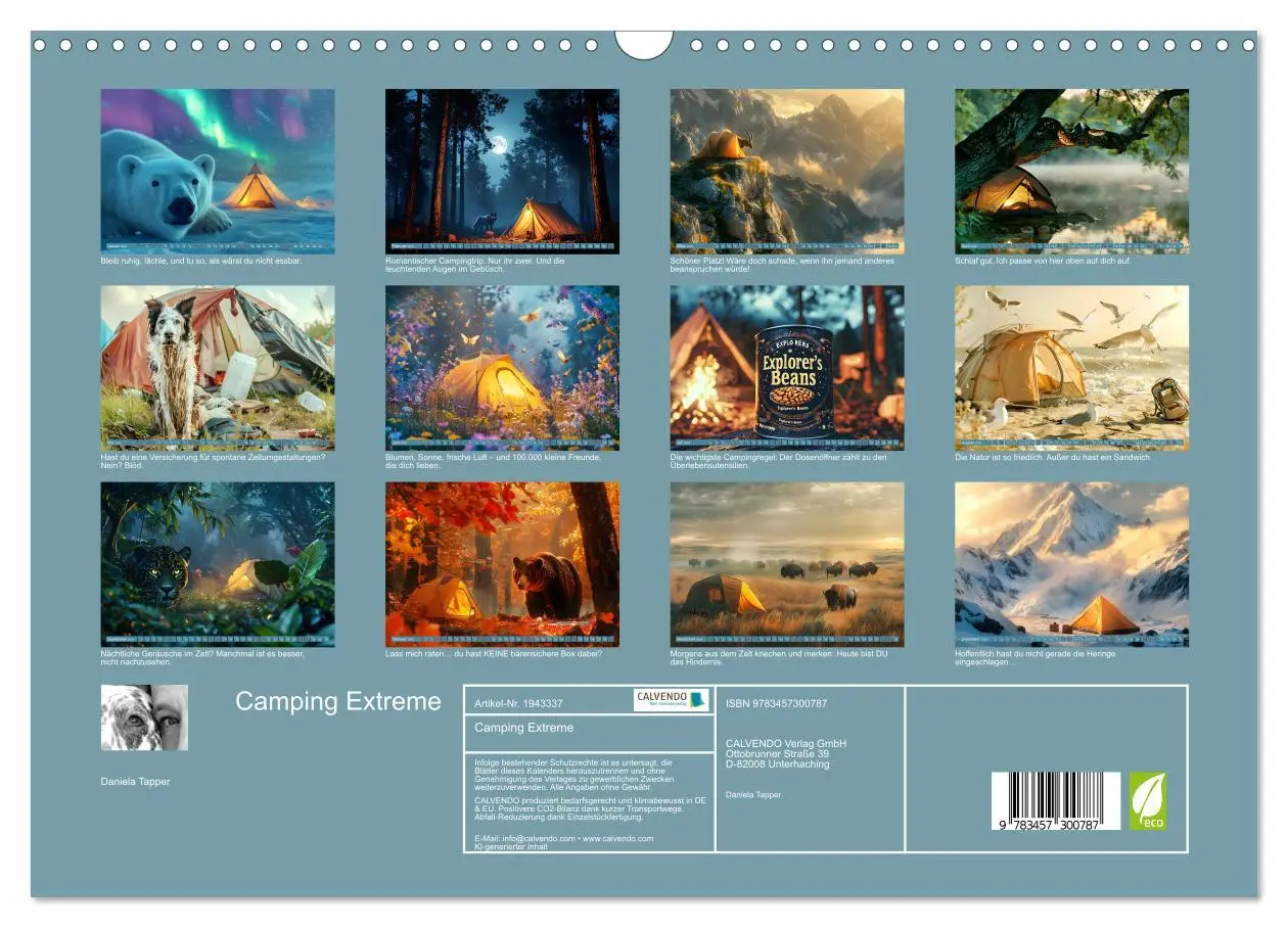Bild: 9783457300787 | Camping Extreme (Wandkalender 2026 DIN A3 quer), CALVENDO...