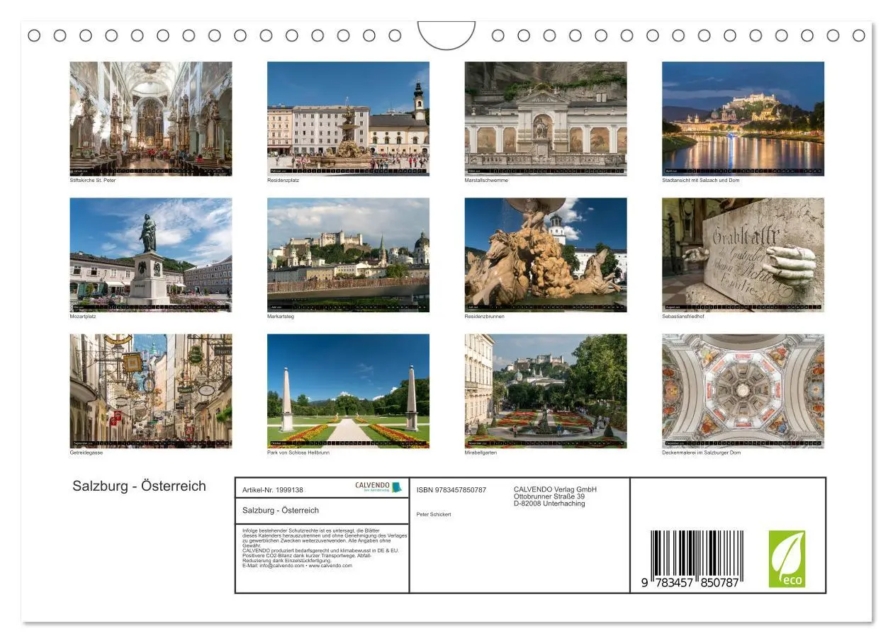 Bild: 9783457850787 | Salzburg - Österreich (Wandkalender 2026 DIN A4 quer), CALVENDO...