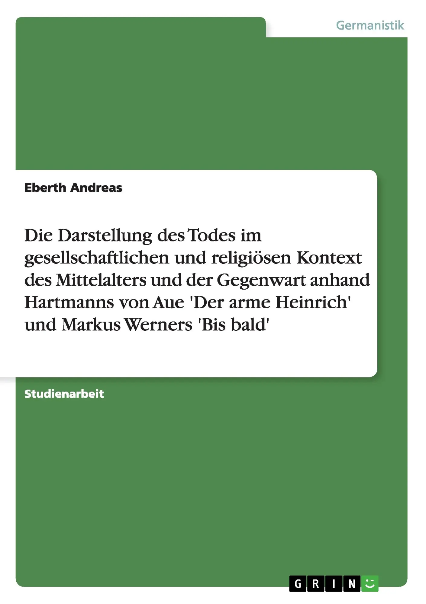 Cover: 9783640380787 | Die Darstellung des Todes im gesellschaftlichen und religiösen...