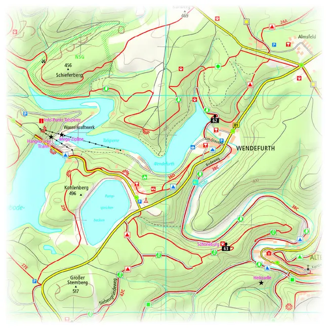 Bild: 9783747300787 | Thale - Bodetal und Umgebung 1:25 000 | (Land-)Karte | Wanderkarte/WK