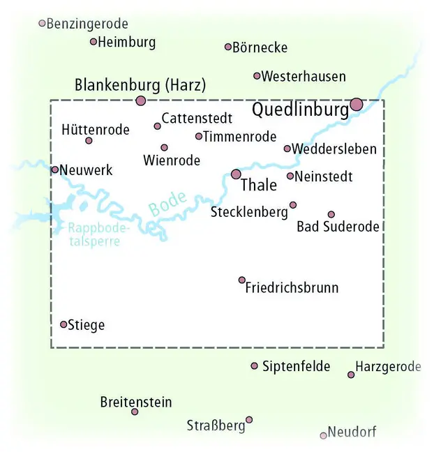 Bild: 9783747300787 | Thale - Bodetal und Umgebung 1:25 000 | (Land-)Karte | Wanderkarte/WK