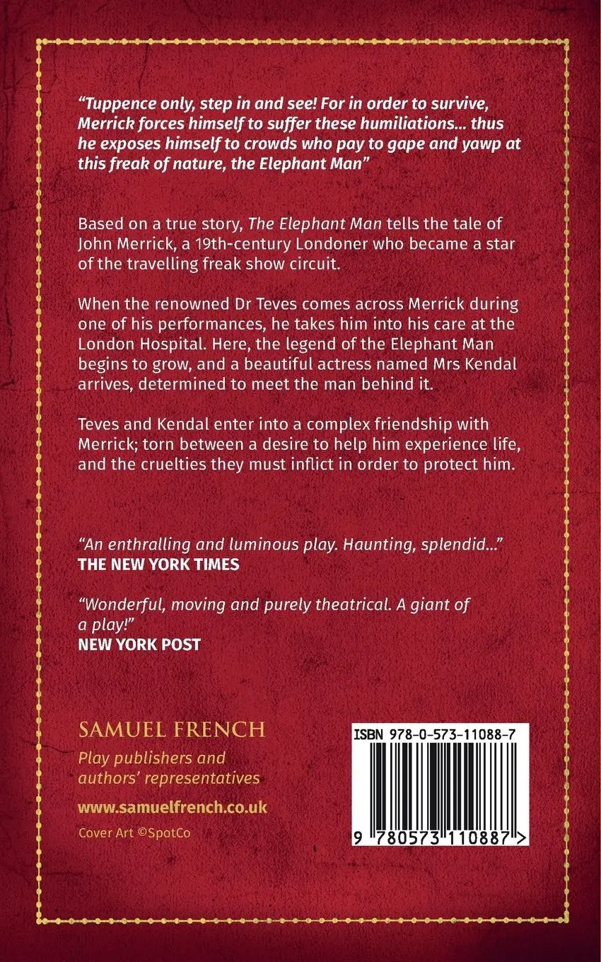 Rückseite: 9780573110887 | The Elephant Man | Bernard Pomerance | Taschenbuch | Englisch | 2015