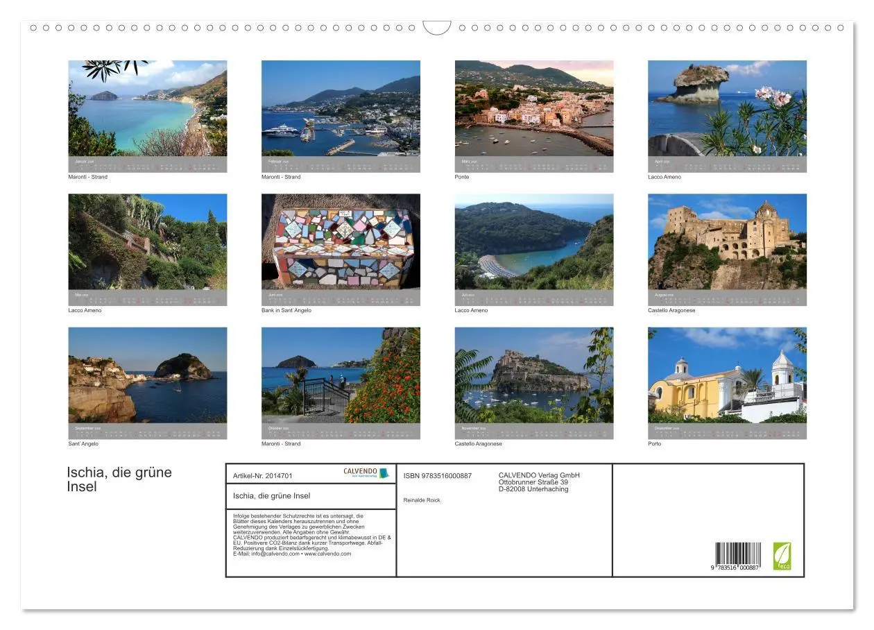 Bild: 9783516000887 | Ischia, die grüne Insel (Wandkalender 2026 DIN A2 quer), CALVENDO...