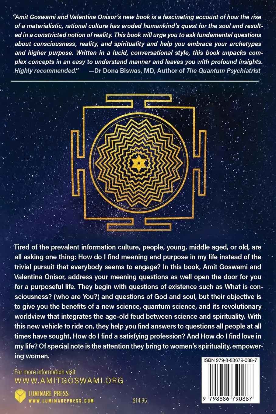 Rückseite: 9798886790887 | The Quantum Re-enchantment of the Reality You Live | Goswami (u. a.)