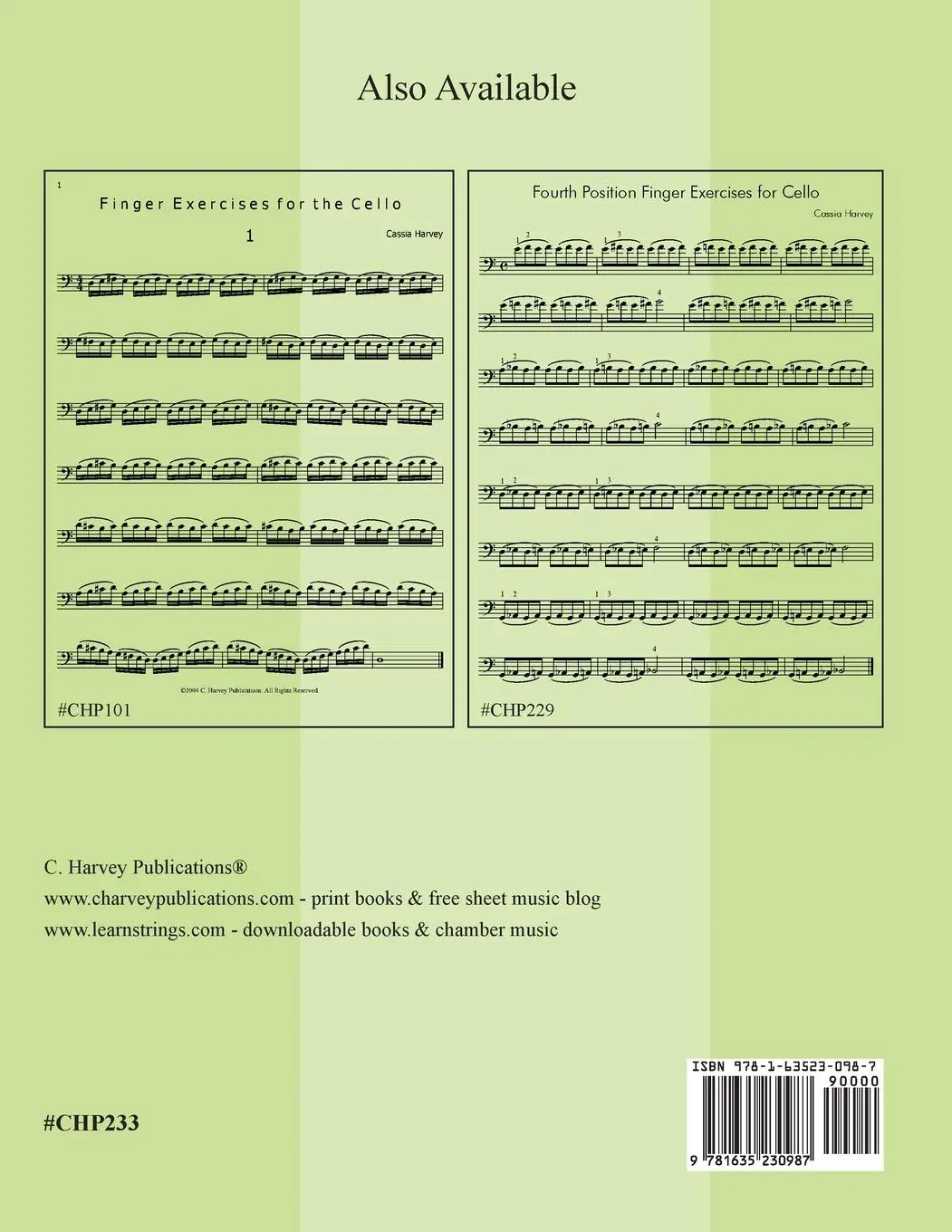 Rückseite: 9781635230987 | The Triplet Book for Cello Part One | First Position Closed | Harvey