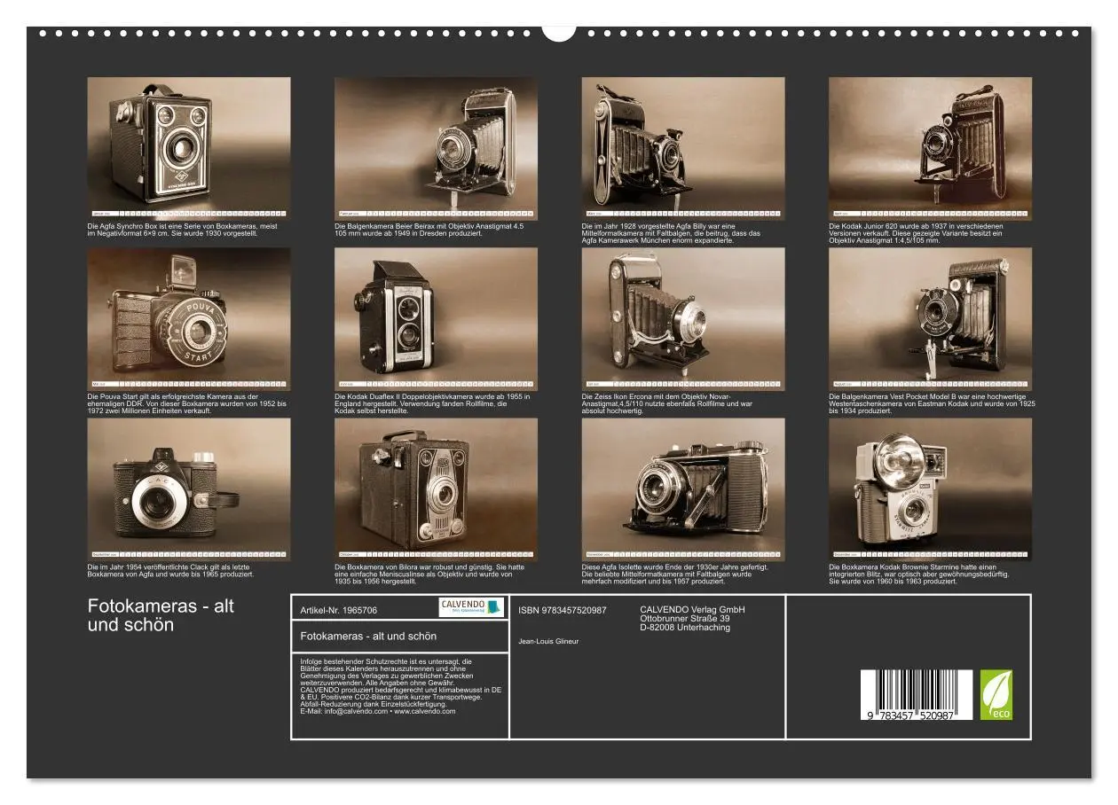 Bild: 9783457520987 | Fotokameras - alt und schön (hochwertiger Premium Wandkalender 2026...
