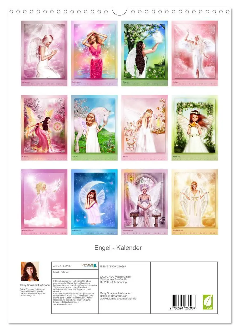 Bild: 9783594210987 | Engel - Kalender (Wandkalender 2027 DIN A3 hoch), CALVENDO...