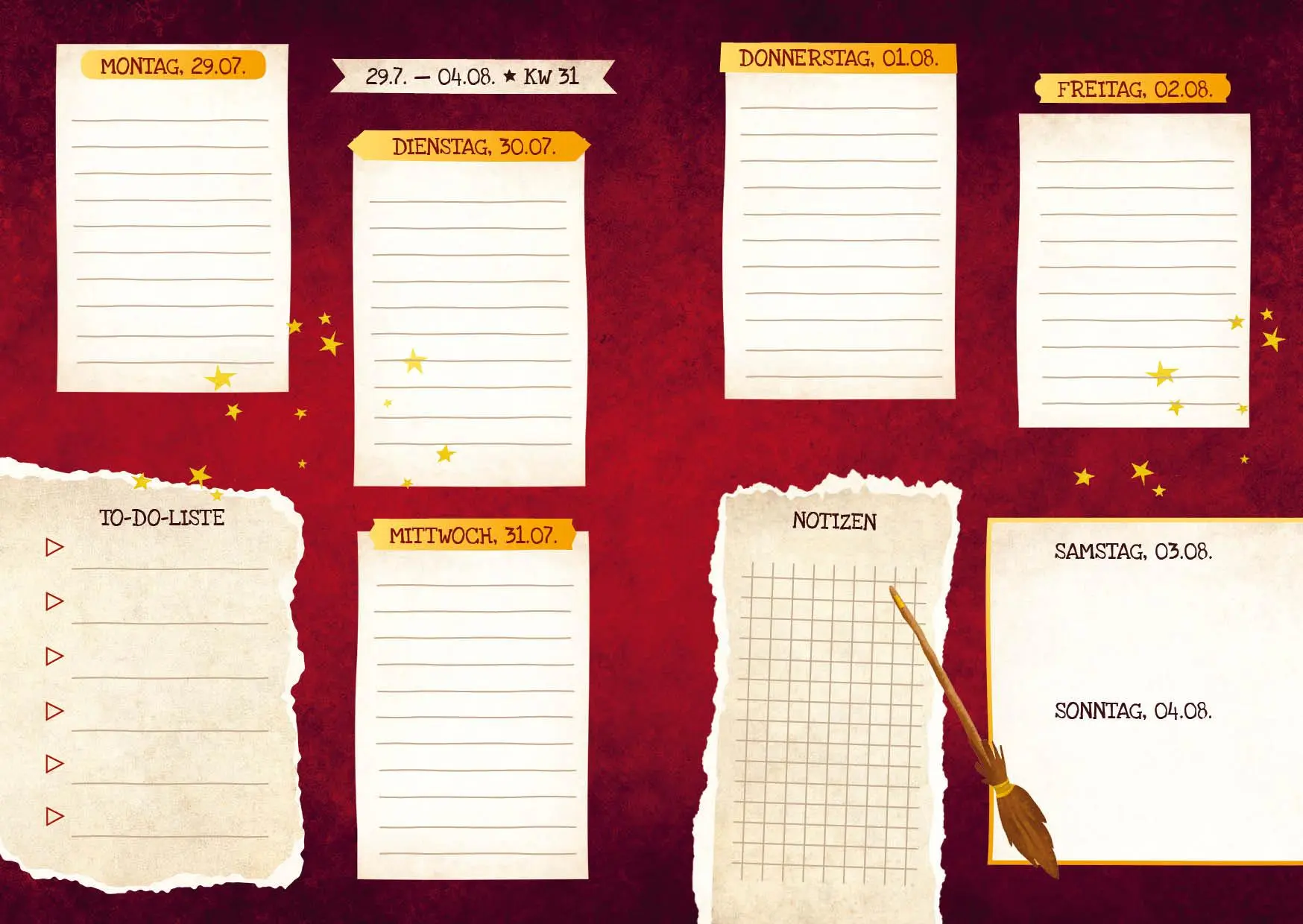 Bild: 9783745920987 | Mein Schülerkalender für Harry Potter-Fans! 2024/2025 | Buch | Deutsch