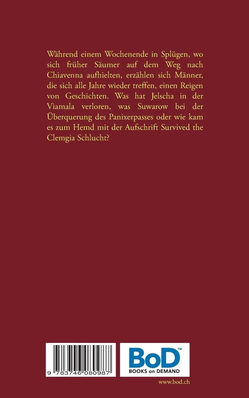 Rückseite: 9783746080987 | Männerwochenende | Kaminerzählungen im Grischun | Peter B. Egli | Buch