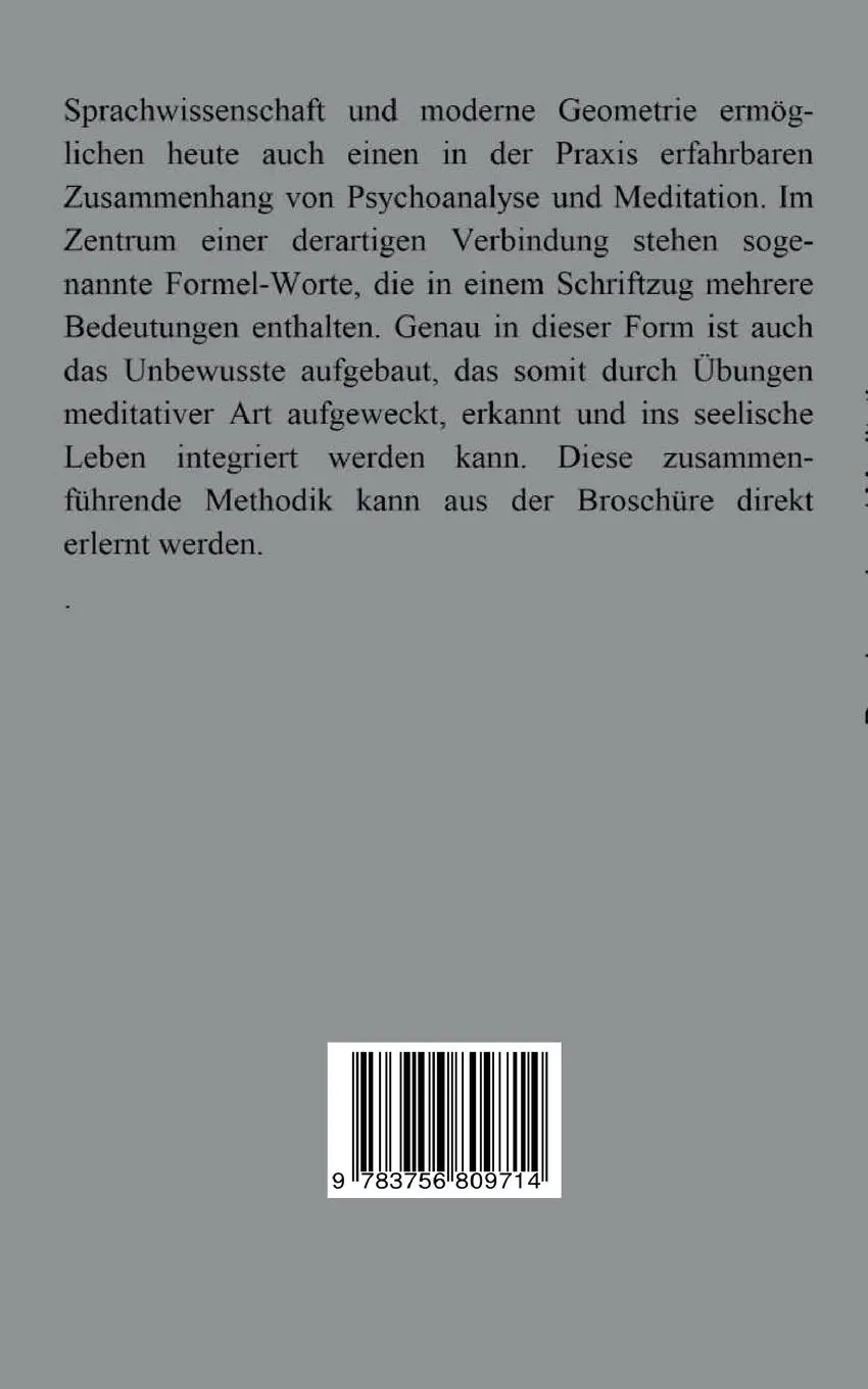 Rückseite: 9783752850987 | Psychoanalyse / Meditation | Günter von Hummel | Taschenbuch | Deutsch
