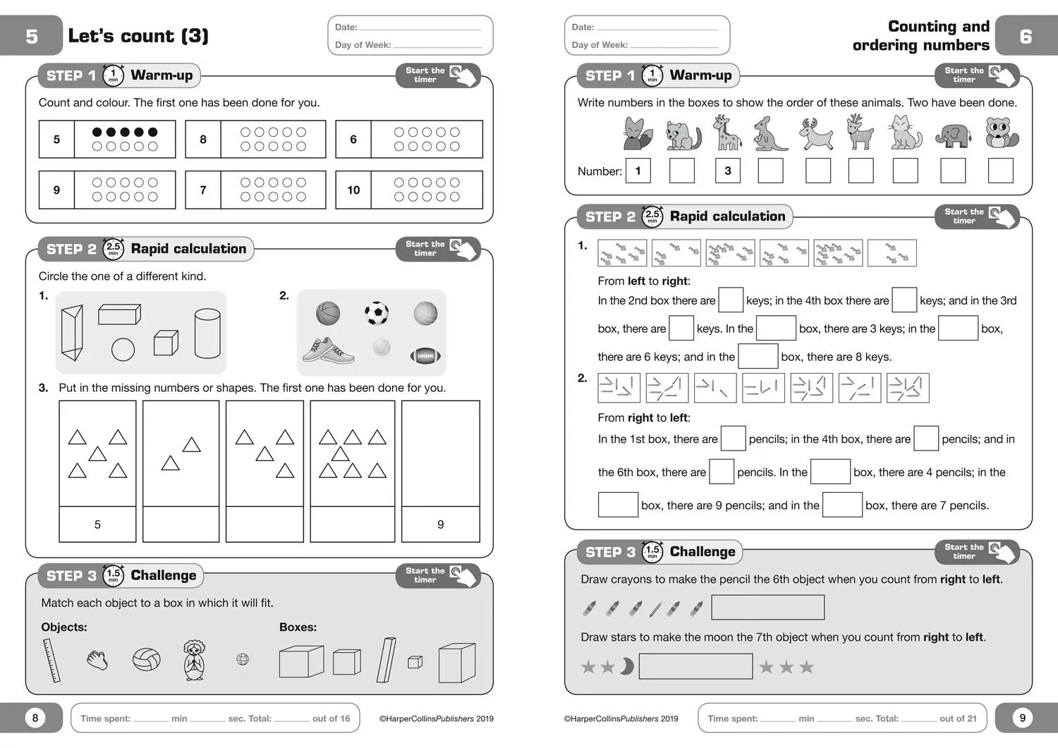 Bild: 9780008311087 | Maths in 5 Minutes a Day Age 5-6 | Ideal for Use at Home | Collins Ks1