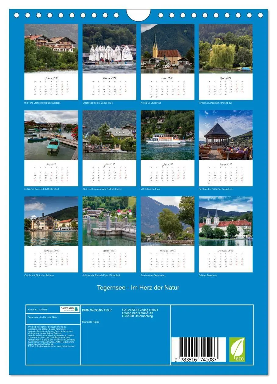 Bild: 9783516741087 | Tegernsee - Im Herz der Natur (Wandkalender 2026 DIN A4 hoch),...