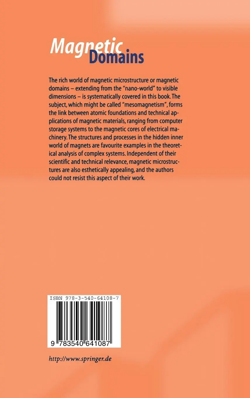 Rückseite: 9783540641087 | Magnetic Domains | The Analysis of Magnetic Microstructures | Buch