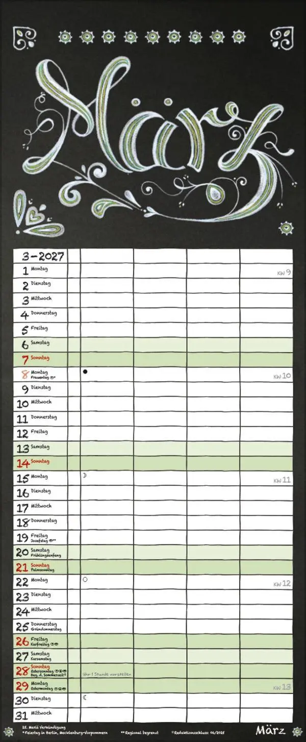Bild: 9783819301087 | Tafel Timer 2027 | Verlag Korsch | Kalender | 14 S. | Deutsch | 2027