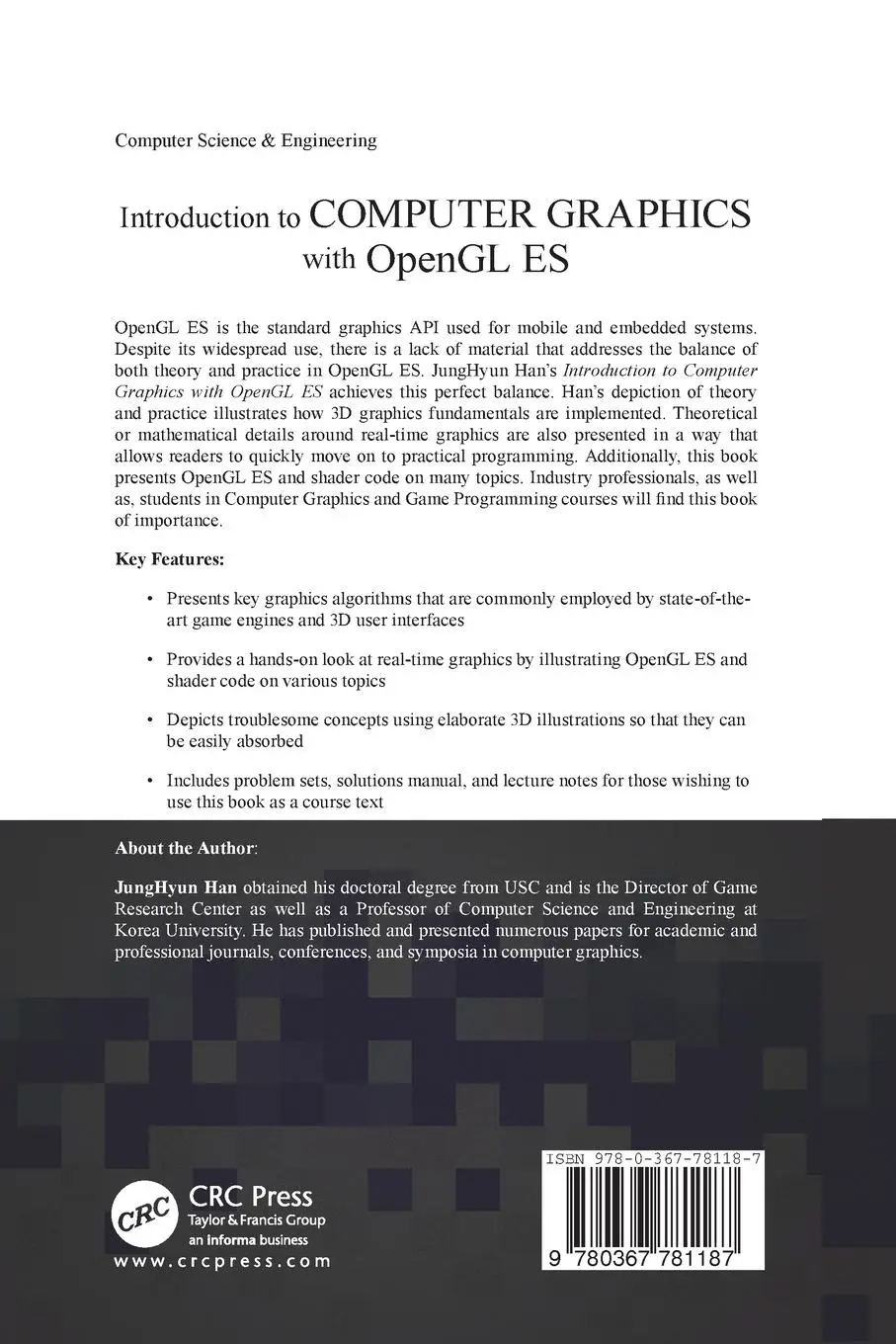 Rückseite: 9780367781187 | Introduction to Computer Graphics with OpenGL ES | Junghyun Han | Buch