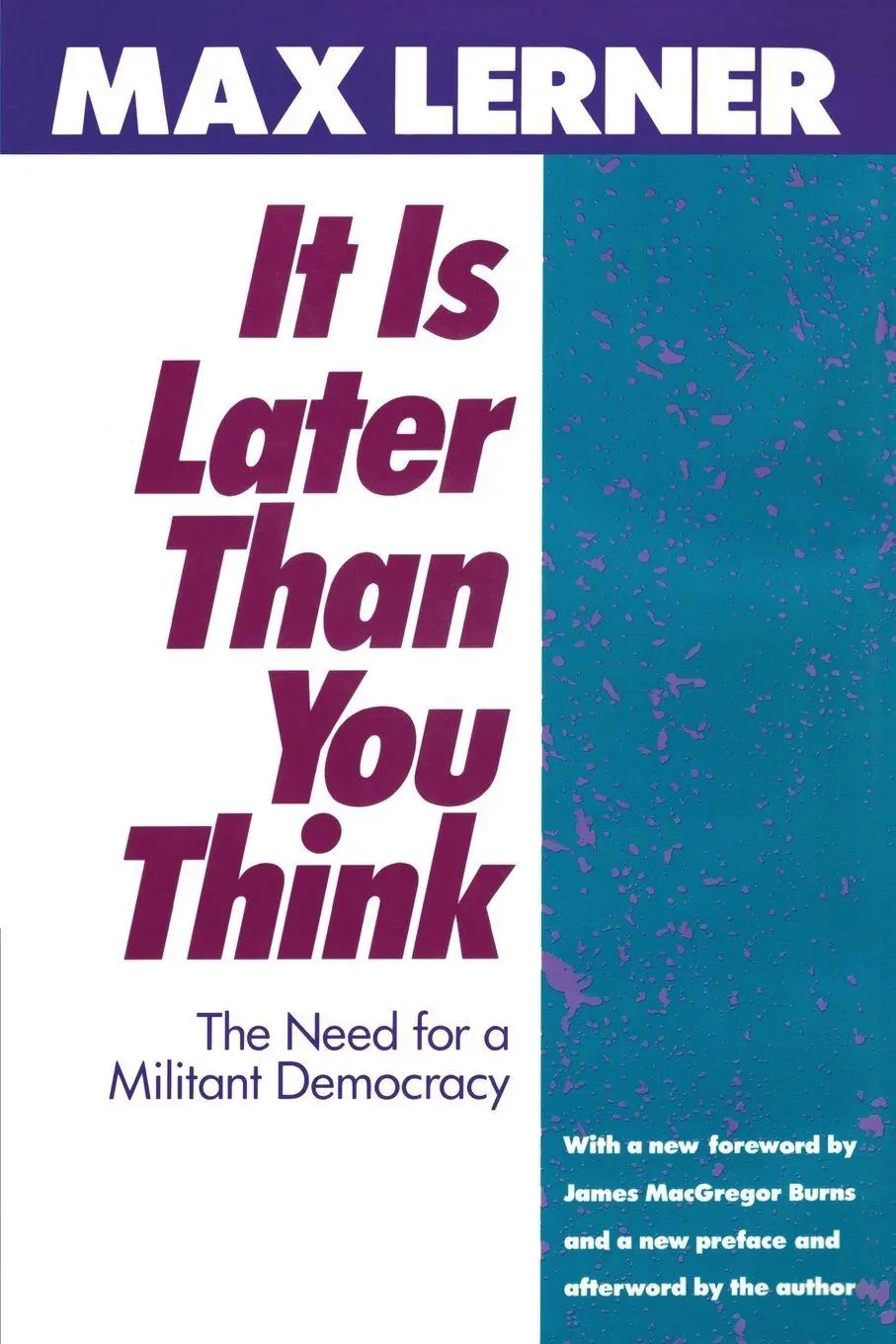 Cover: 9781138511187 | It is Later Than You Think | Need for a Militant Democracy | Lerner