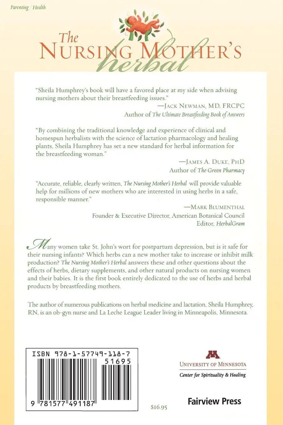 Rückseite: 9781577491187 | The Nursing Mother's Herbal | Shelia Humphrey | Taschenbuch | Englisch