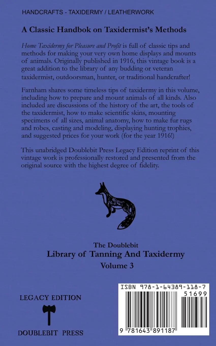 Rückseite: 9781643891187 | Home Taxidermy For Pleasure And Profit (Legacy Edition) | Farnham