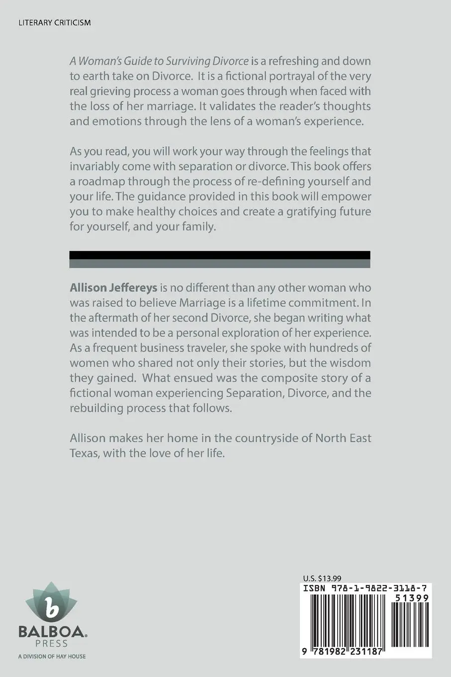 Rückseite: 9781982231187 | A Woman's Guide to Surviving Divorce | Allison Jeffereys | Taschenbuch