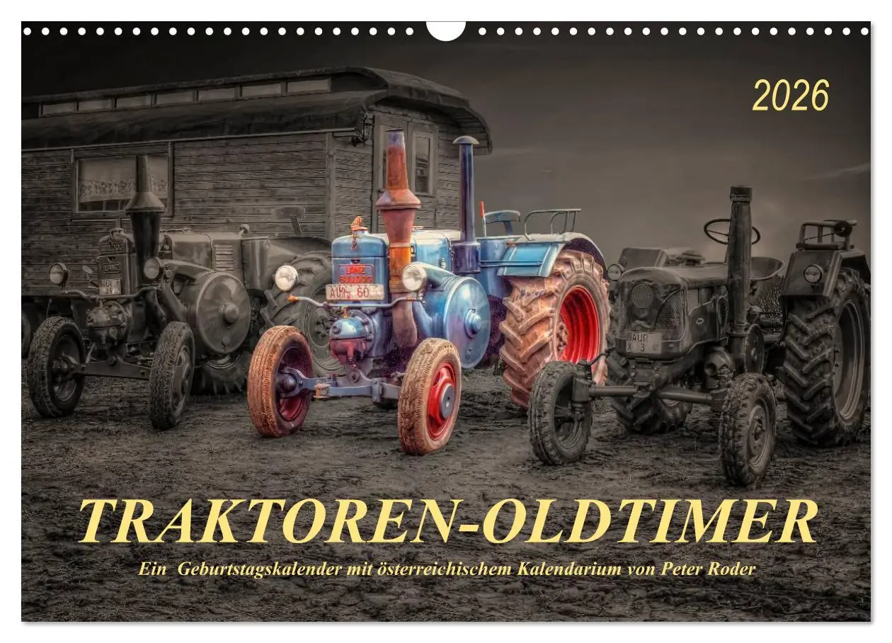 Cover: 9783516041187 | Traktoren - Oldtimer (Wandkalender 2026 DIN A3 quer), CALVENDO...