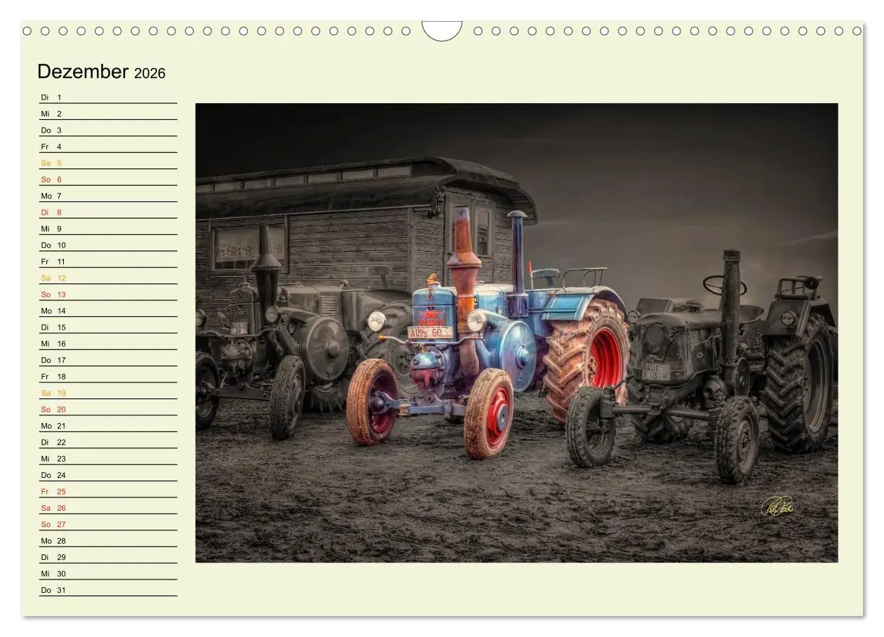Bild: 9783516041187 | Traktoren - Oldtimer (Wandkalender 2026 DIN A3 quer), CALVENDO...